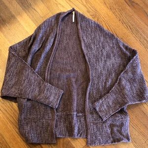 Free People Purple Marled Cardigan Small